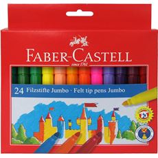 Faber-Castell - Μαρκαδόροι ζωγραφικής Jumbo, 24 χρώματα