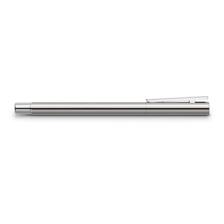 Faber-Castell - Πένα NEO Slim Stainless Steel, Shiny, μεσαίας γραφής (Μ)