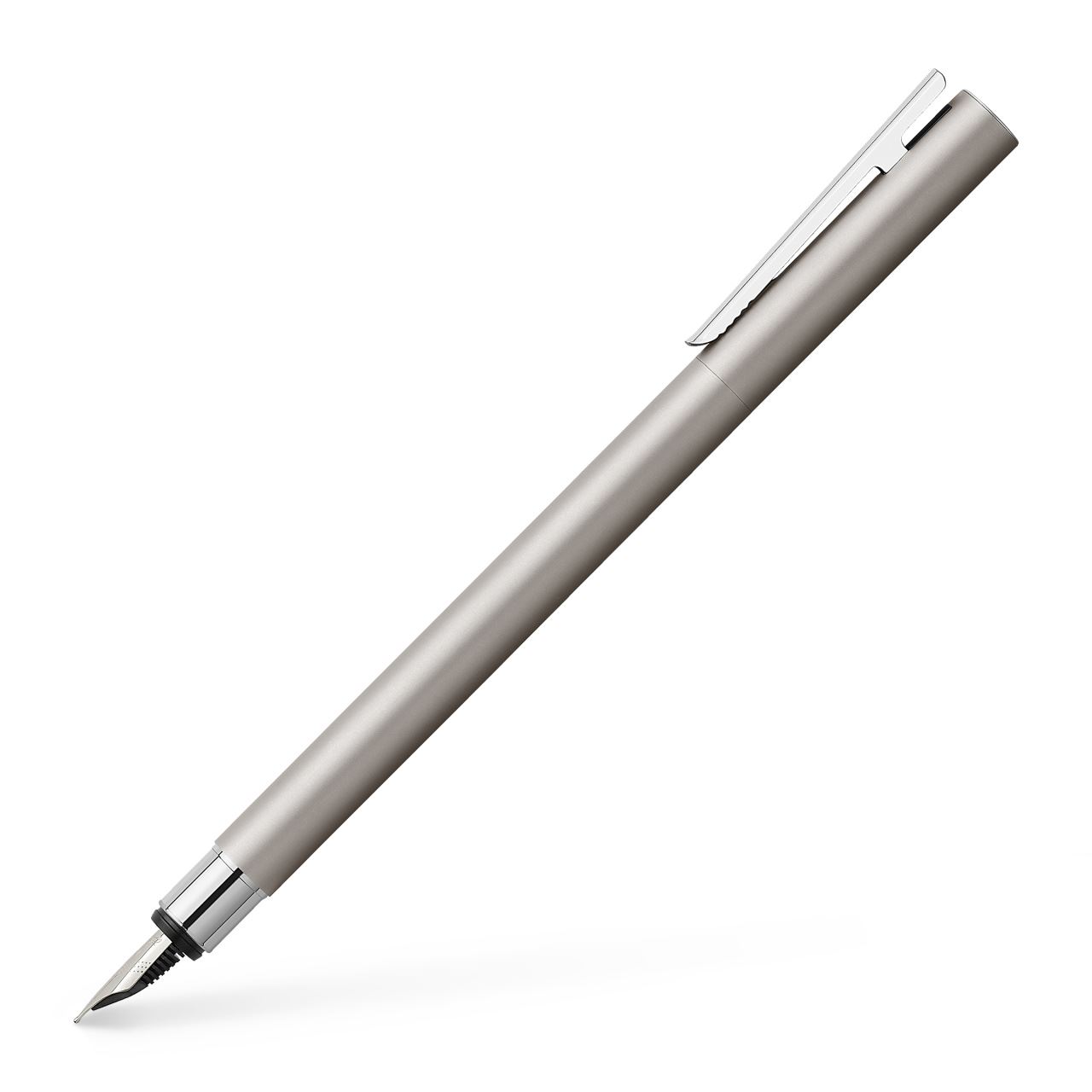 Faber-Castell - Πένα NEO Slim Stainless Steel, Matt, εξαιρετικά λεπτής γραφής (ΕF)