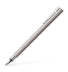 Faber-Castell - Πένα NEO Slim Stainless Steel, Matt, παχιάς γραφής (Β)