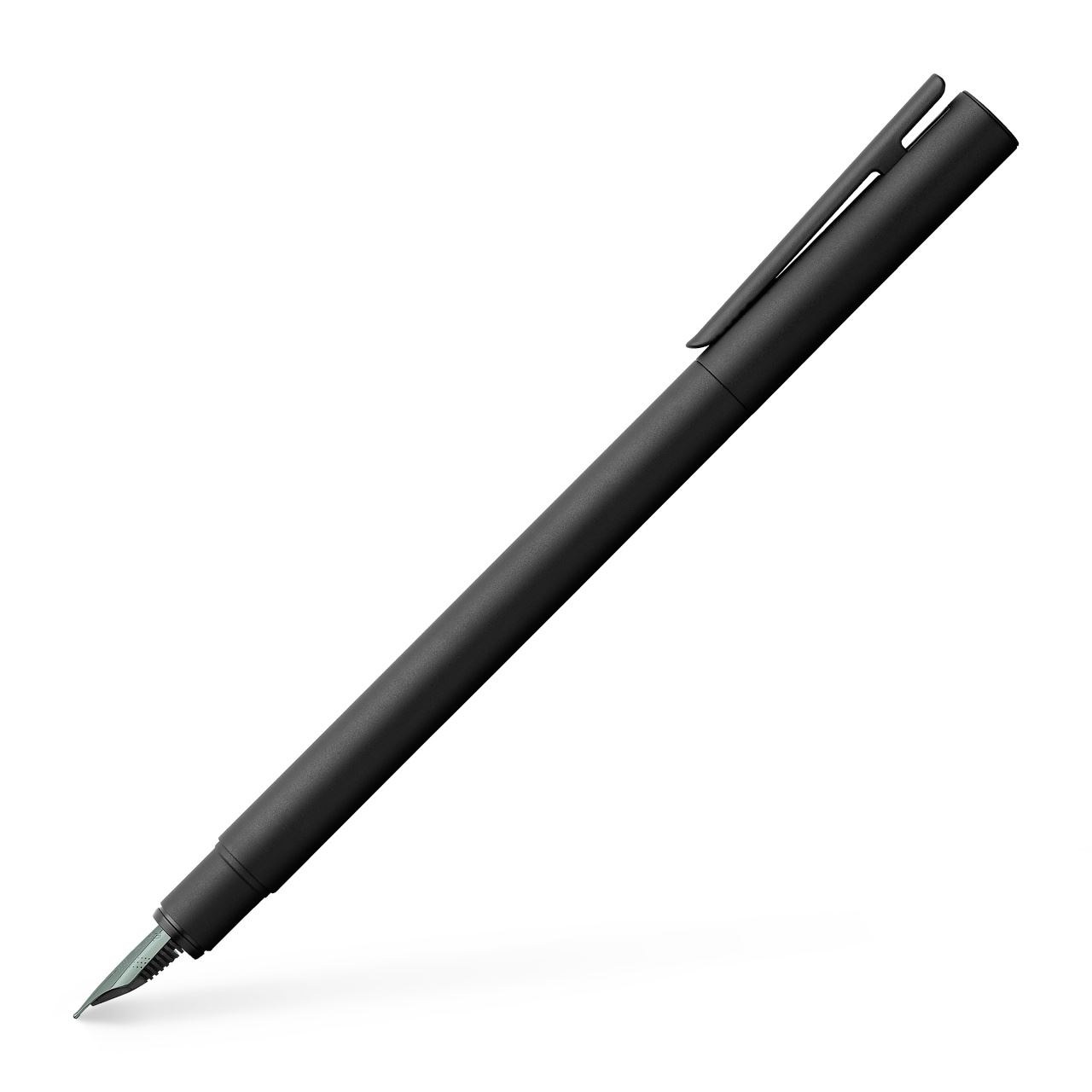 Faber-Castell - Πένα NEO Slim metal black, μεσαίας γραφής (Μ)