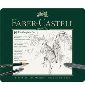 Faber-Castell - Σετ Pitt Graphite σε μεταλλική κασετίνα μεσαίο