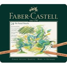 Faber-Castell - Μεταλλική κασετίνα με ξυλομπογιές Pitt Pastel 24 χρωμάτων