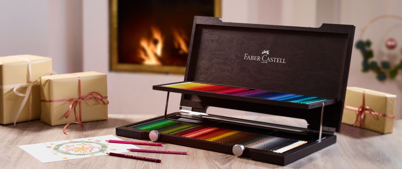 Faber-Castell - Πολυτελής ξύλινη κασετίνα 120 χρωμάτων Polychromos