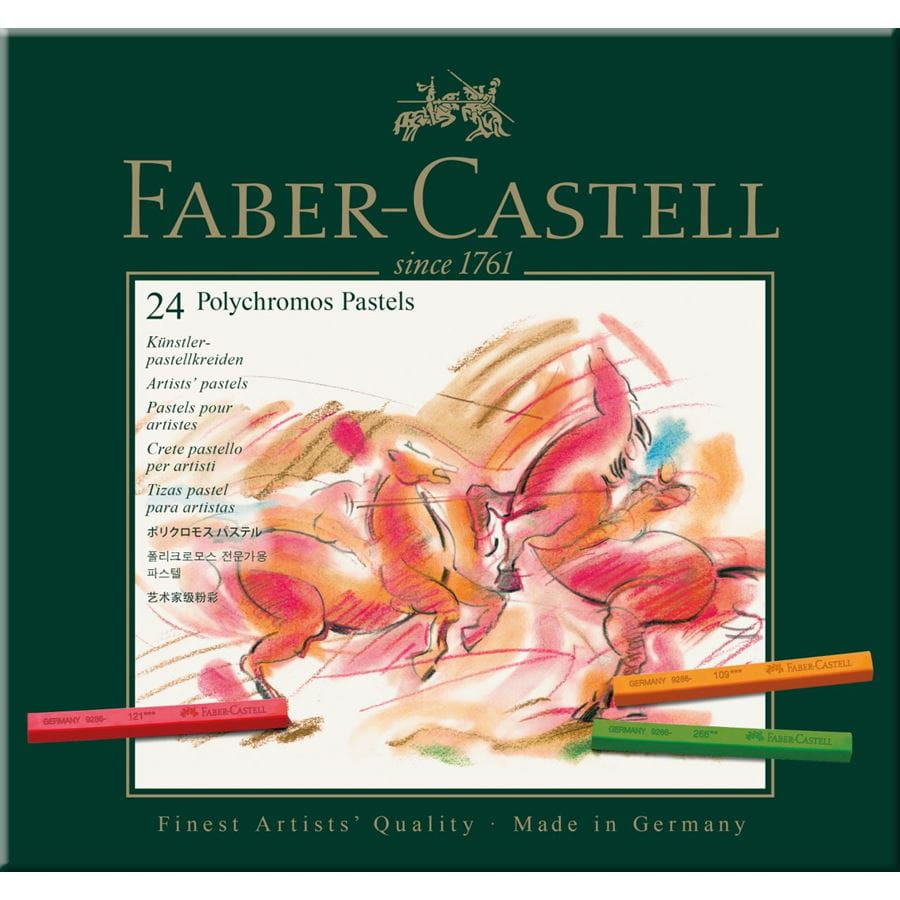 Faber-Castell - Μεταλλική κασετίνα με παστελ Polychromos σε 24 χρώματα