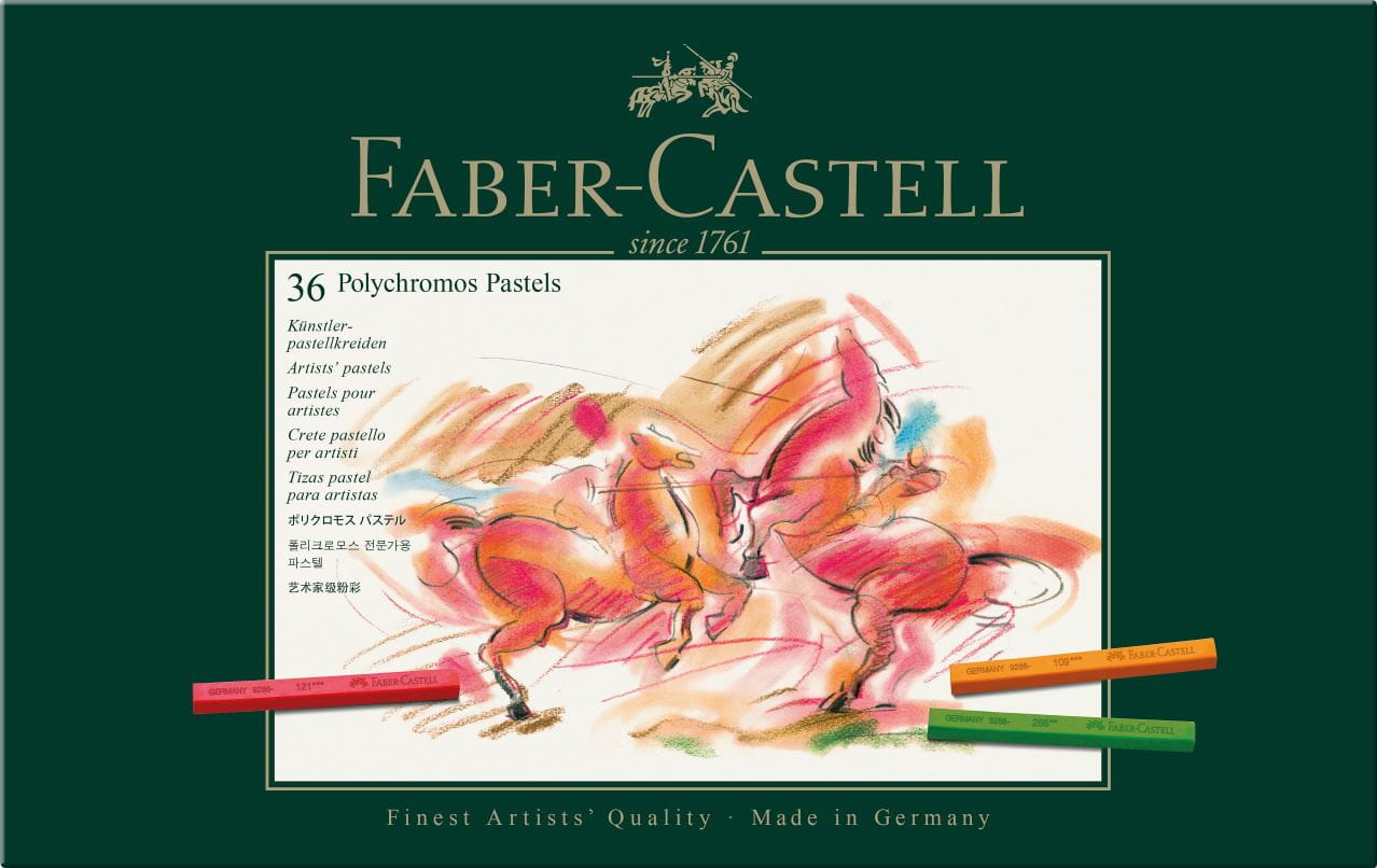 Faber-Castell - Μεταλλική κασετίνα με παστελ Polychromos σε 36 χρώματα