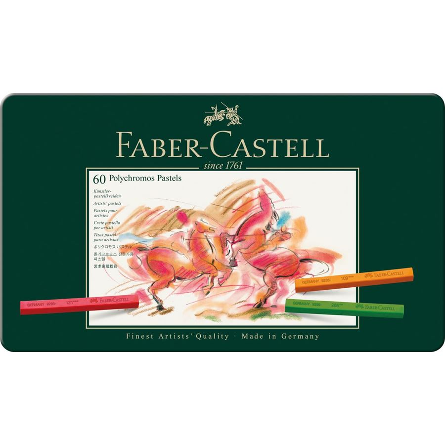 Faber-Castell - Μεταλλική κασετίνα με παστελ Polychromos σε 60 χρώματα