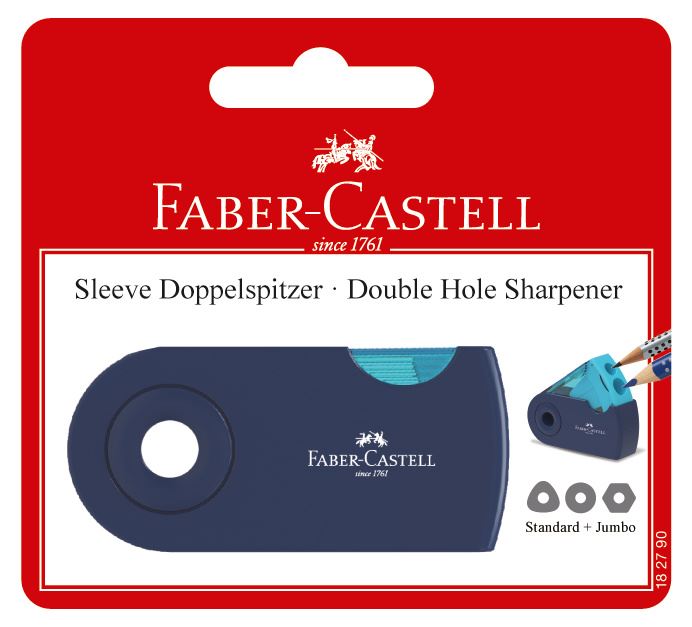 Faber-Castell - Διπλή ξύστρα Sleeve με δοχείο για τα ξύσματα, trend colours