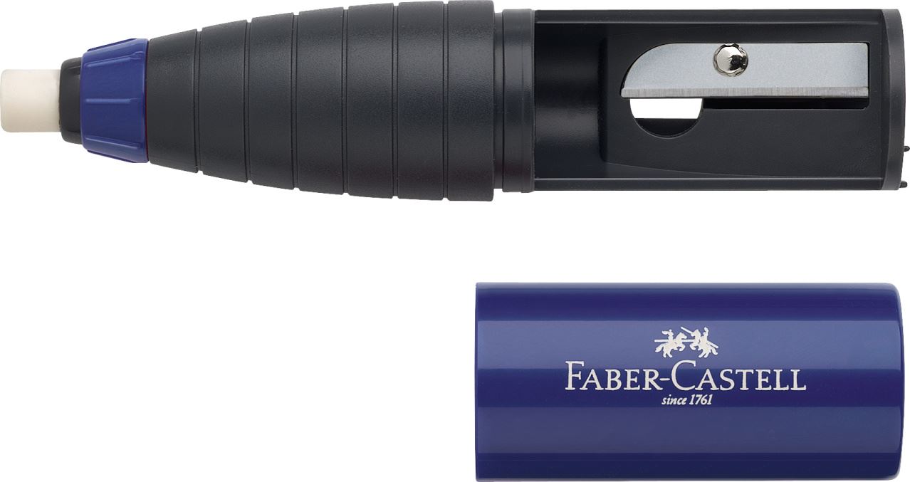 Faber-Castell - Γόμα-ξύστρα Combi ΣΕ DISPLAY φούξια/λευκό/μαύρο