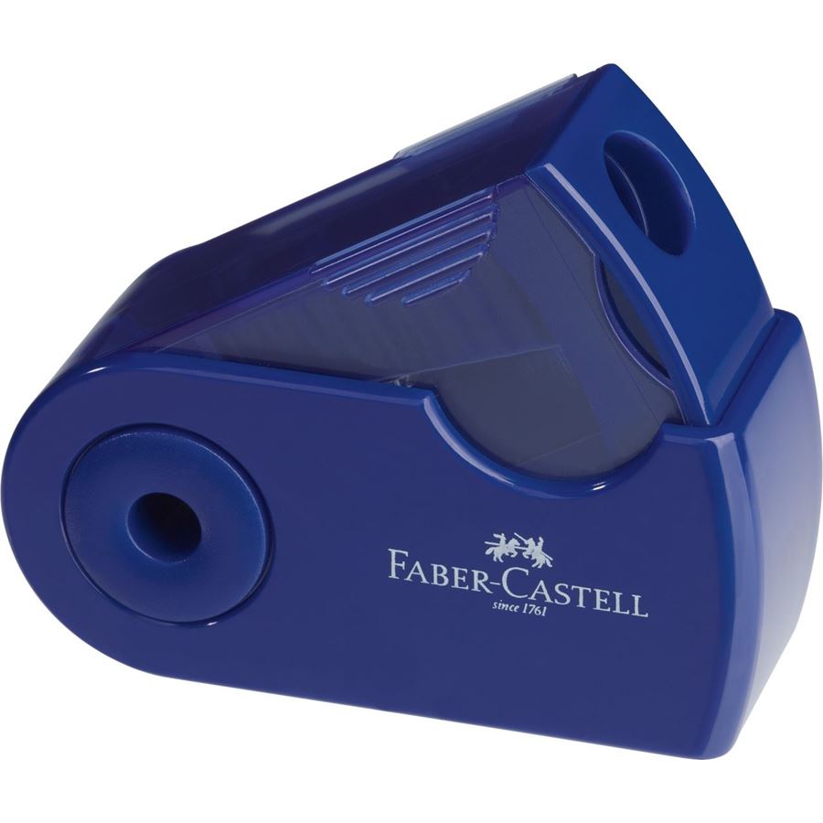 Faber-Castell - Μονή ξύστρα mini Sleeve, φούξια/μπλε