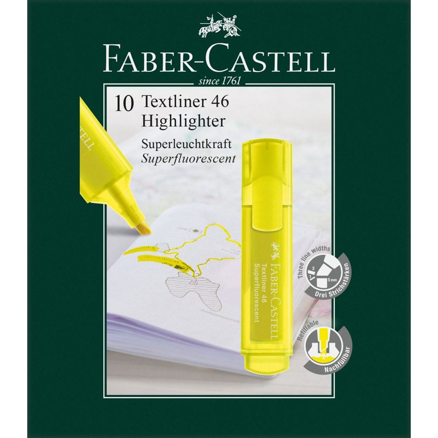 Faber-Castell - Μαρκαδόρος υπογράμμισης 1546 κίτρινος