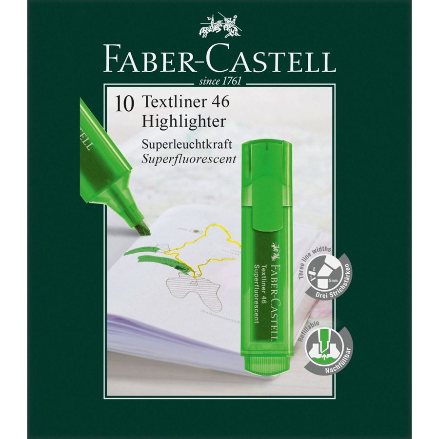 Faber-Castell - Μαρκαδόρος υπογράμμισης 1546 πράσινος