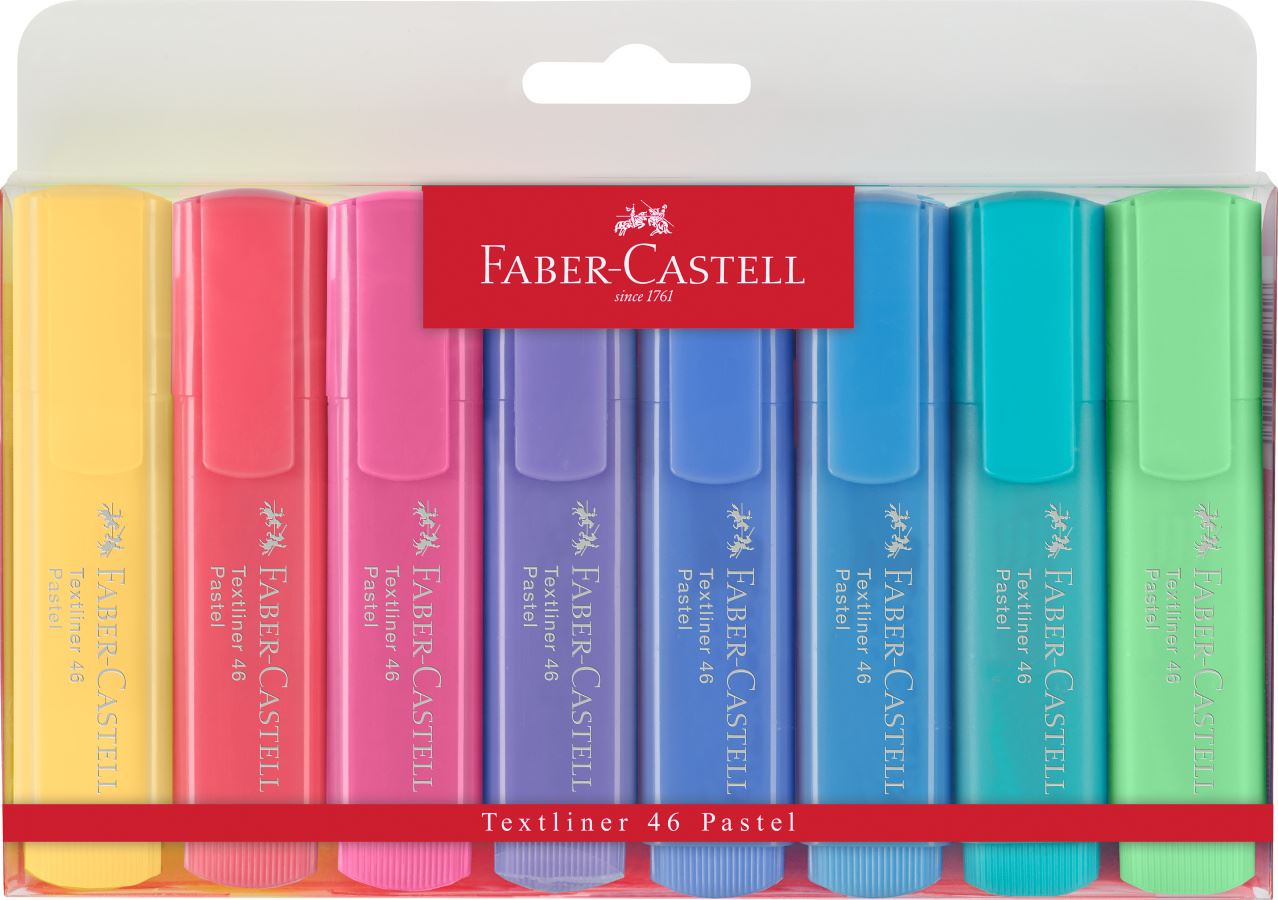 Faber-Castell - Σετ 8 παστέλ μαρκαδόροι υπογράμμισης