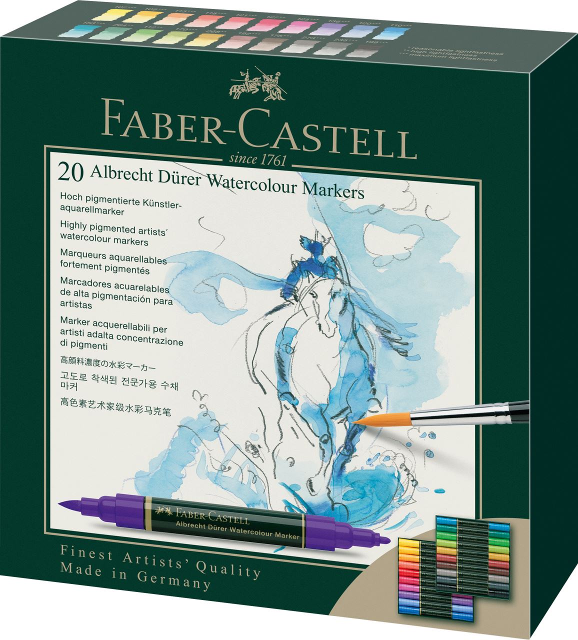 Faber-Castell - Μαρκαδόρος Albrecht Dürer Watercolour Marker, θήκη x20