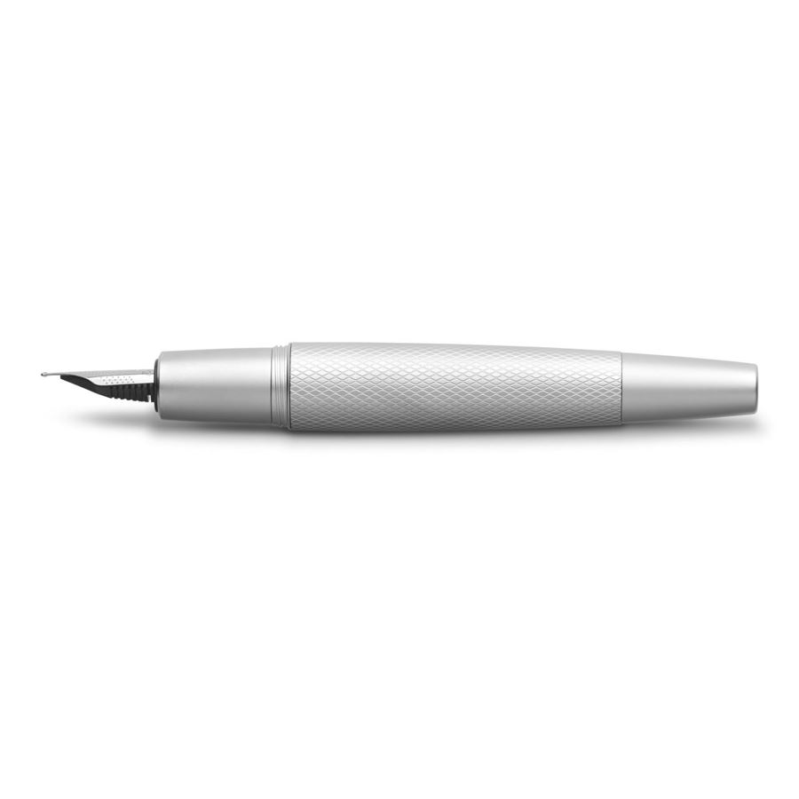 Faber-Castell - Πένα e-motion καθαρό ασημί extra fine