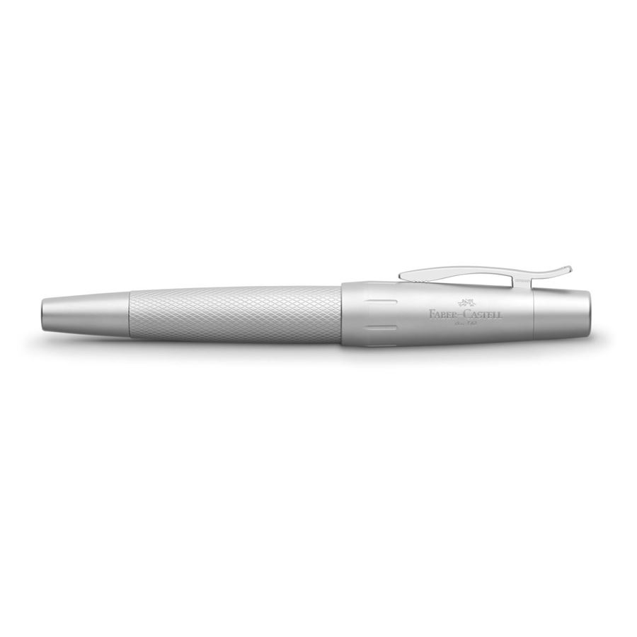 Faber-Castell - Πένα e-motion καθαρό ασημί broad