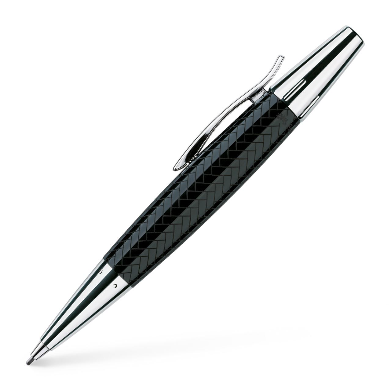 Faber-Castell - Μηχανικό μολύβι E-motion Precious Resin Parquet μαύρο