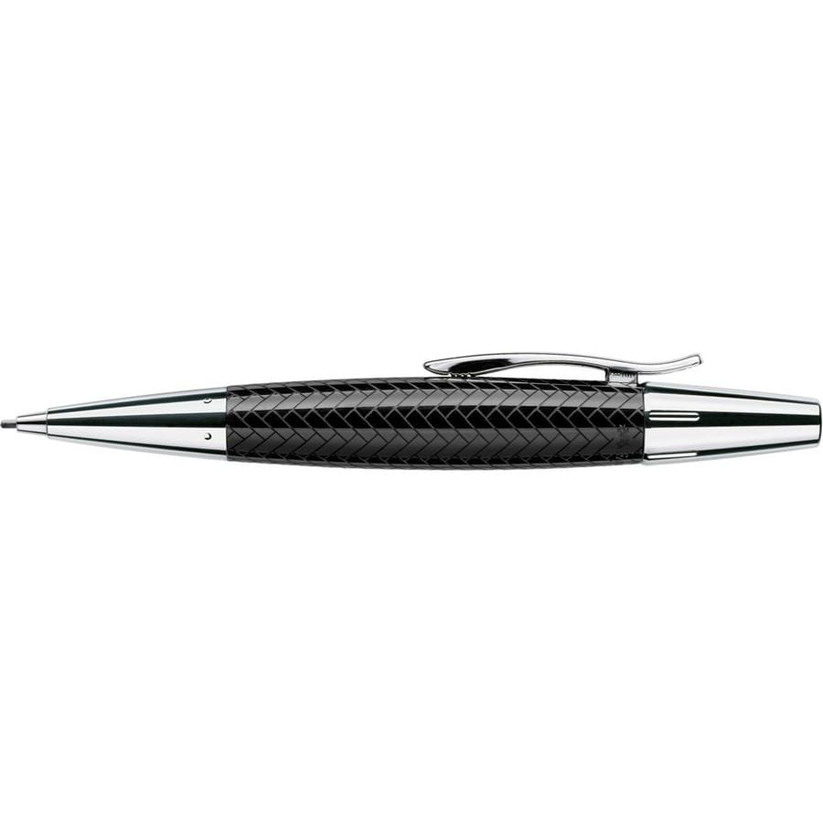 Faber-Castell - Μηχανικό μολύβι E-motion Precious Resin Parquet μαύρο
