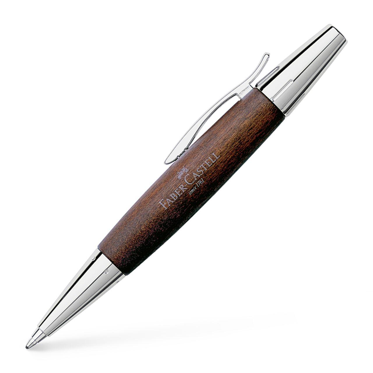 Faber-Castell - Στυλό διαρκείας E-motion Chrome σκούρο καφέ
